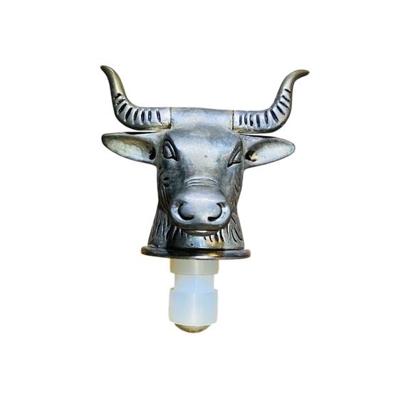 Vintage Neiman Marcus Silver Plated Bull Bottle Stopper - Picture 6 of 6